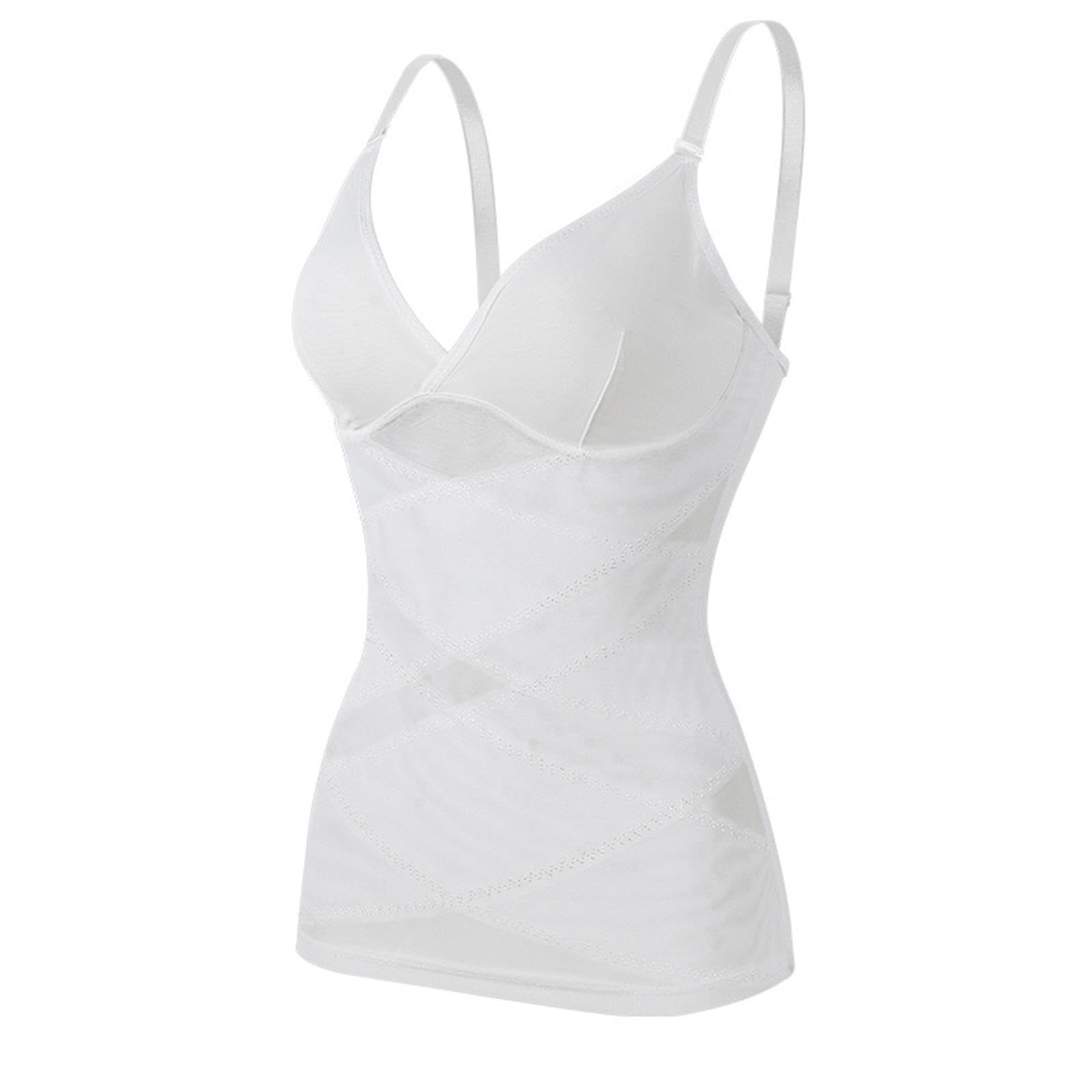 Reggiseno incorporato da donna, canotta, compressione, maglia incrociata