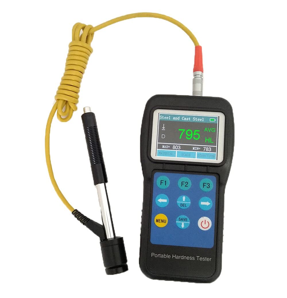 Leeb Hardness Tester Gauge Durometer with Color Screen Display Multiple Hardness Scale HL HB HRB HRC HRA HV HS of Range 170 to 960 HLD