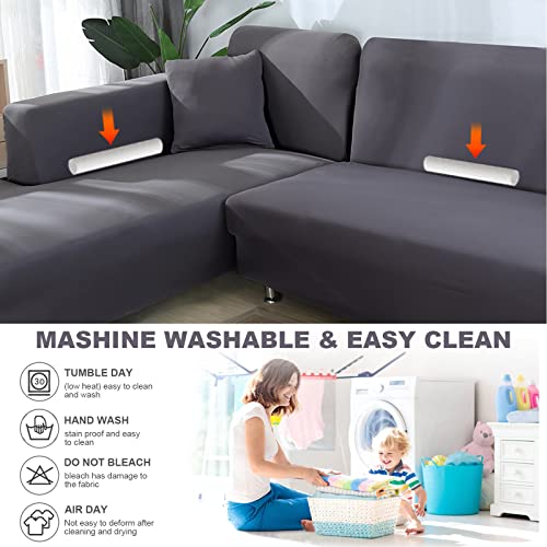 Sofaüberwurf jianyana elastischer Bezug für L-förmige Sofas