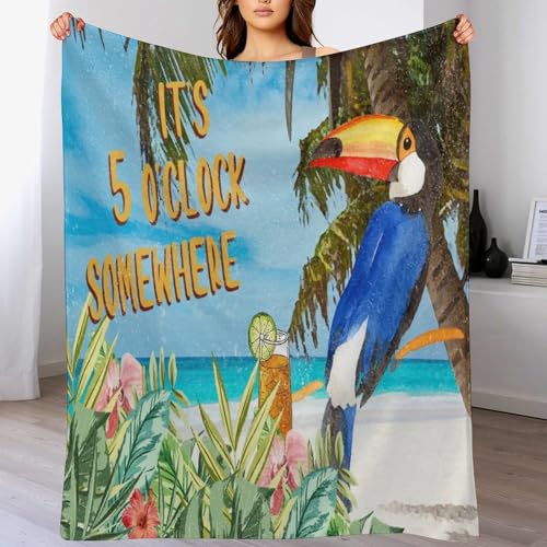 Couverture de lit It's Five O'Clock Somewhere plaid cocooning canapé