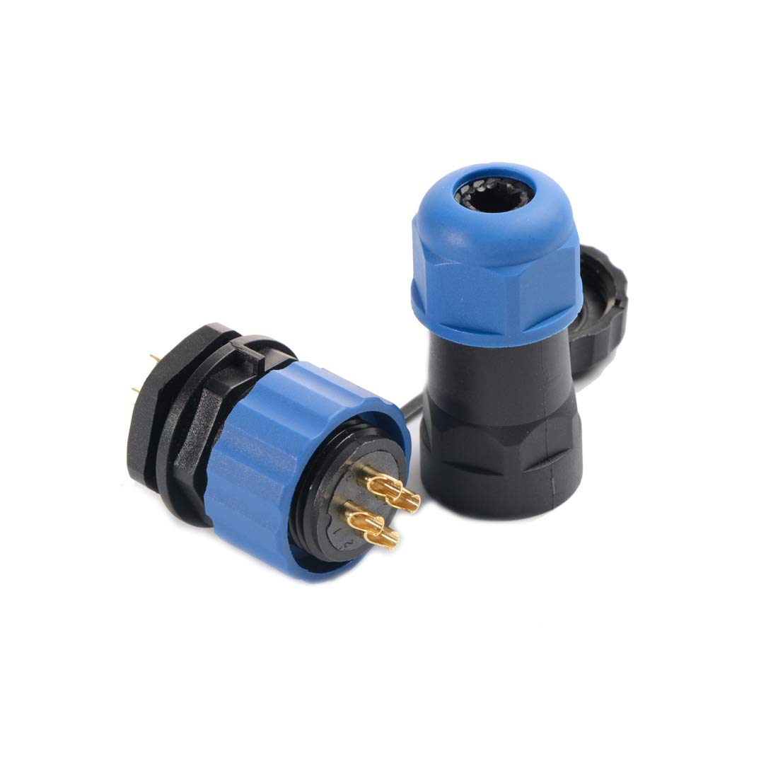 Saim 21mm 4 Pin Connecting Aviation Plug Waterproof Cable Gland w Cap