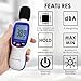Decibel Meter Bluetooth, Portable Sound Level Meter with Data Logging, Can Fit with Smartphone App Recording, 30 to 130dBA Noise Decibel Meter SPL Meter w/Data Hold MAX MIN Alarm Backlit LCD Display