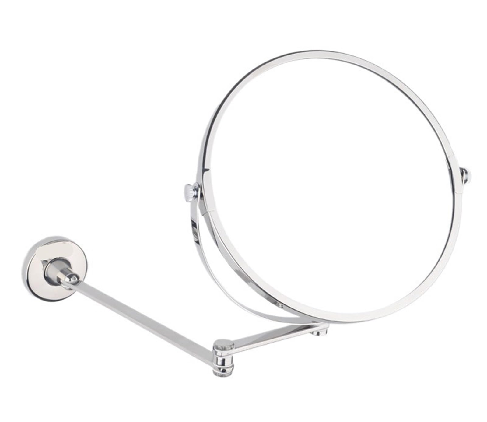 KTMBOHU Bathroom Makeup Mirror Retractable Wall Folding Double-sided Magnifying Mirror(直径170mm)