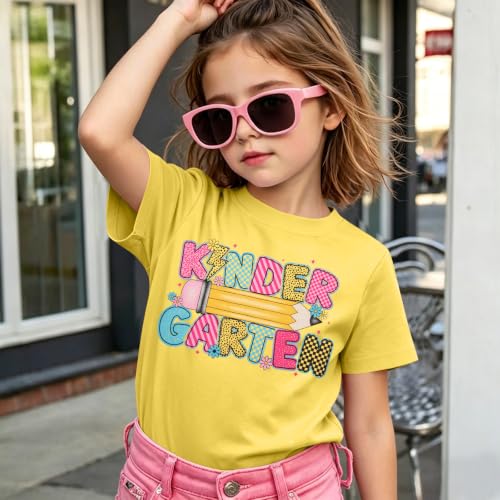 Image of First Day of Kindergarten Shirt Toddler First Day of School Tee Boy Girls I'm Ready for Kindergarten Tops