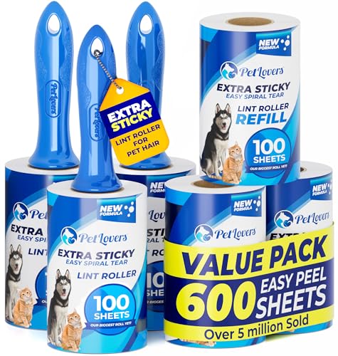 PetLovers Extra Sticky Lint Roller 600 Sheets