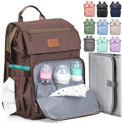 Image of PILLANI Baby Diaper Bag Backpack - Large Bag for Boys & Girls, Waterproof Diaper Backpack - Travel Diaper Bags w/Changing Pad, Baby Registry Search & Shower Gifts - Essentials Must Haves Newborn Stuff
