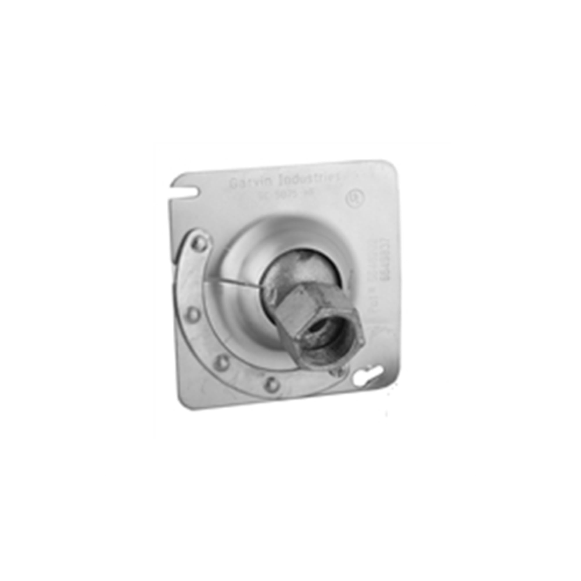 Appleton 8456R SHC Ball Type Swivel Hanger Cover for 4" Square Boxes, Permit 20 Degree Swing from Vertical, 3/4" Fixture Stem, 2" Length