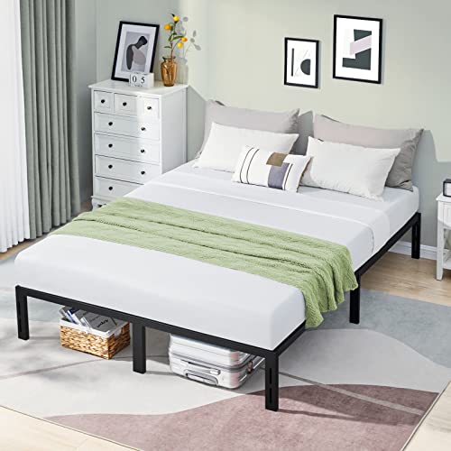 Greenforest Full Size Bed Frame Quick Lock Heavy Duty Metal Platform And Full Size Bed Frame With Headboard #TOP2