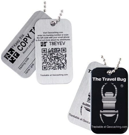 Geocaching QR Travel Bug Black