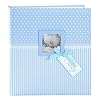 goldbuch 15802 Babyalbum mit Fensterausschnitt, Sweetheart, 30 x 31 cm, Baby Fotoalbum mit 60 weiße Blankoseiten & 4 illustrierten Seiten und Pergamin-Trennblättern, Kunstdruck, Blau