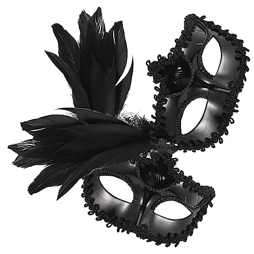 COSMEVIVI 2pcs Masquerade Mask for Women Elegant Carnival Cosplay for Halloween Fancy Dress and Themed Events