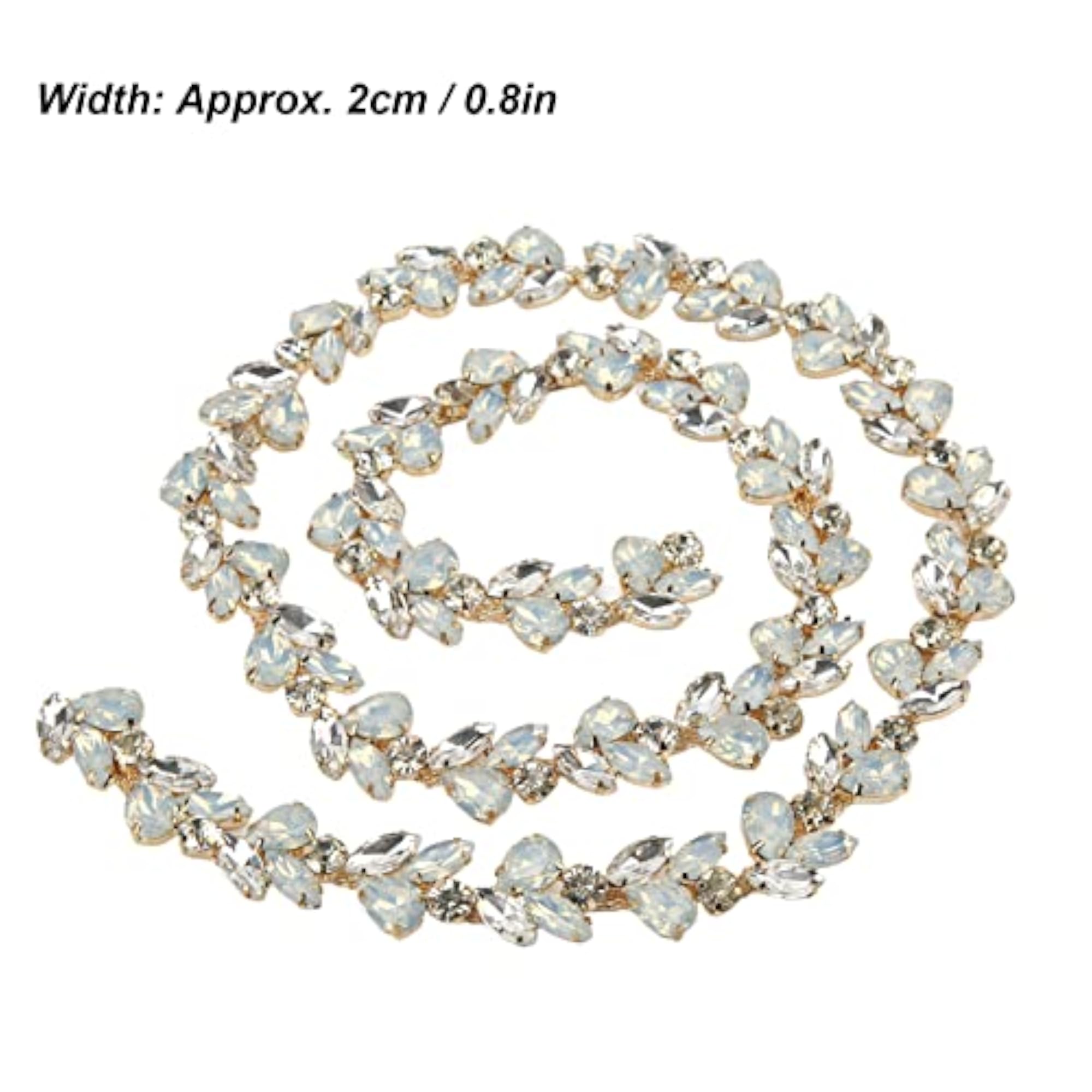 Rhinestone Flower Chain for DIY Decoration