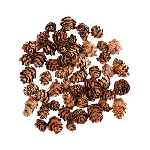 ccHuDE 100 Pcs Christmas Pine Cones Small Natural Pine Cones Winter Pinecone Ornaments Mini Rustic Pinecones Xmas Tree Pinecones for Home Decor