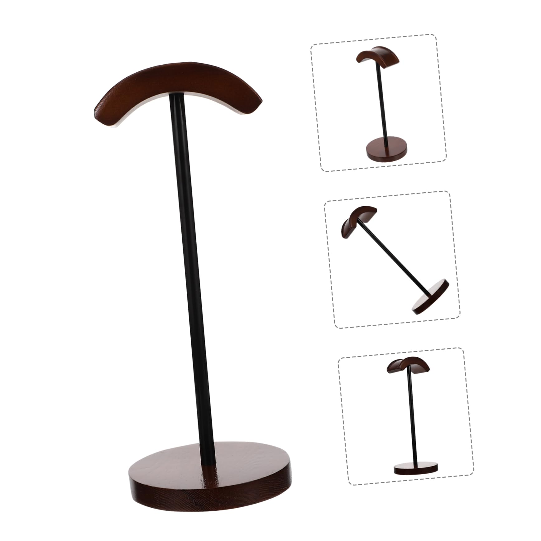 OSALADI Stand per Cuffie in Legno Supporto da Scrivania per Cuffie e Auricolari Espositore Multifunzionale per Organizer da Tavolo Adatto per Uso Casa Ufficio