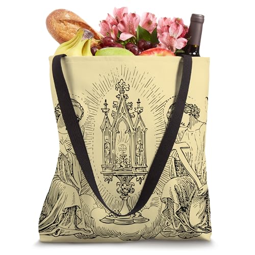 Bolso Tote Católico Tradicional Adoration Angels Vintage miniatura 4