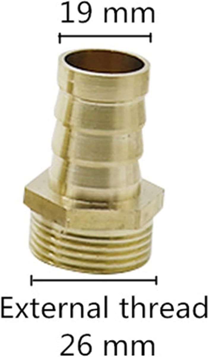 Spray Water Connection 3/4" Threaded Connection 8-19mm Barb Pipe Joint Irrigation Plumbing Hose Joiner Aquarium Fish Tank Hose Fittings 30 Pieces (Color : Grey)