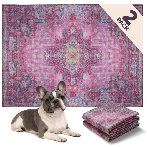 Image of Lovewag Reusable Washable Dog Pee Pads, Mystic Fuchsia 16x24, 2 Pack