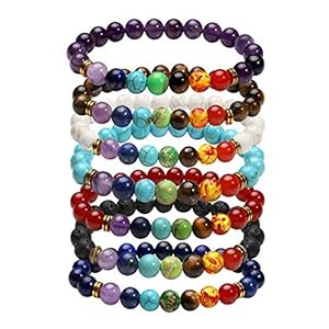 JJDreams Stone Bead Bracelet Elastic Adjustable Prayer Charm Fashion Jewelry Gift