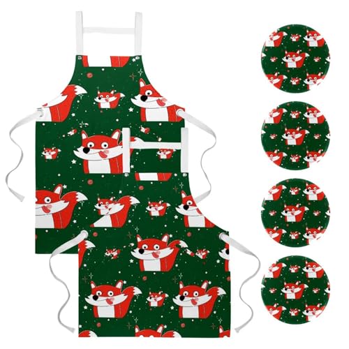 Tablier de cuisine pour pâtisserie et nettoyage de la maison lot de 2 avec broches