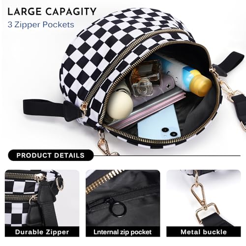Spacious Nylon Crossbody Pure Colour Crossbody Bag Bum Bag for Women, Handbags Wallets Purses Spacious2