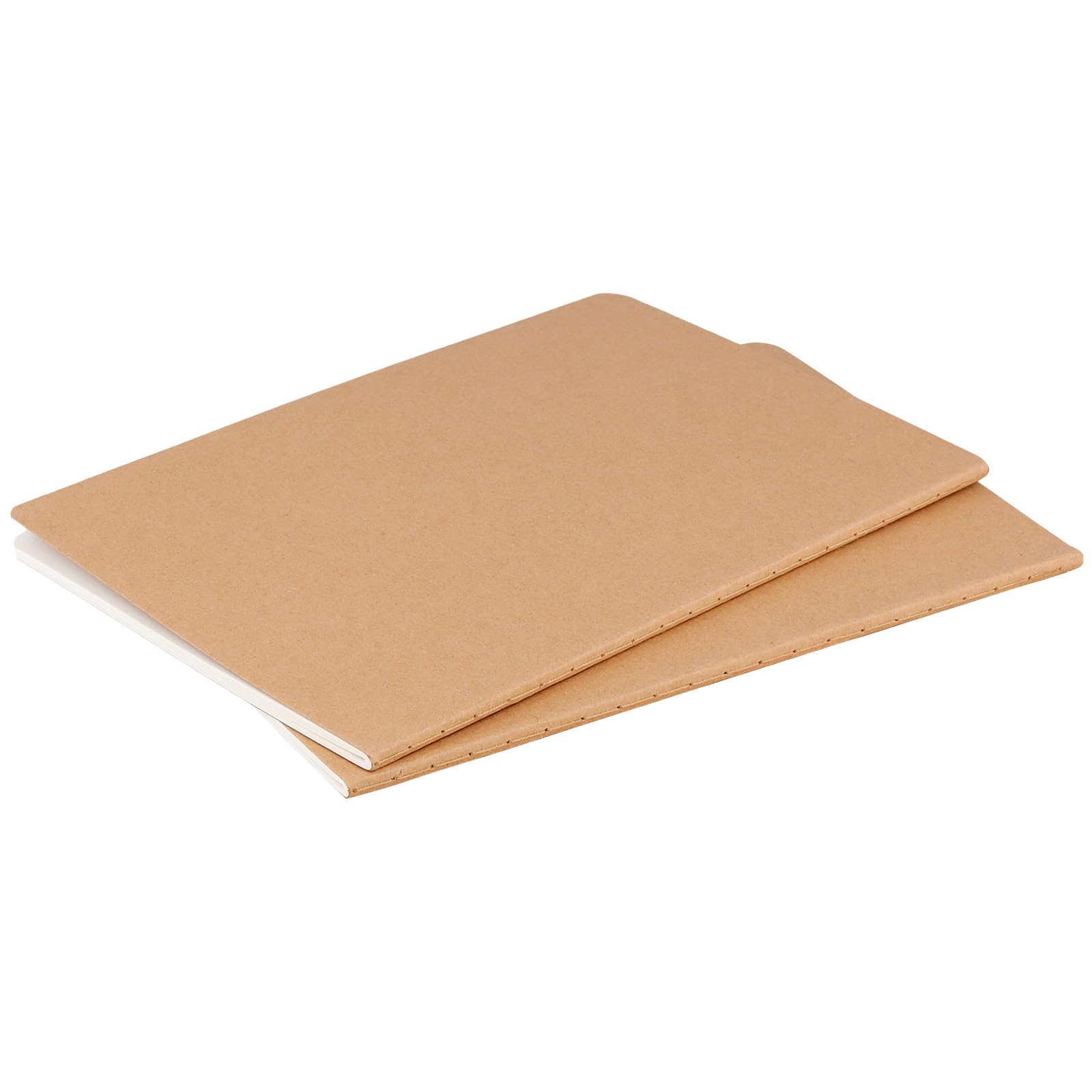 60 taccuini A5 bianchi, 36 fogli/72 pagine, colore marrone, copertina per appunti, formato A5, 80 g/mq, per ufficio e scuola, 14 x 20,3 cm