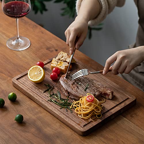 Muso Wood Walnut Cutting Board For Kitchen, Wooden Cutting Board With Juice Groove And Side Handle, Wood Board For Food And Charcuterie (13 X 9 In) #TOP1