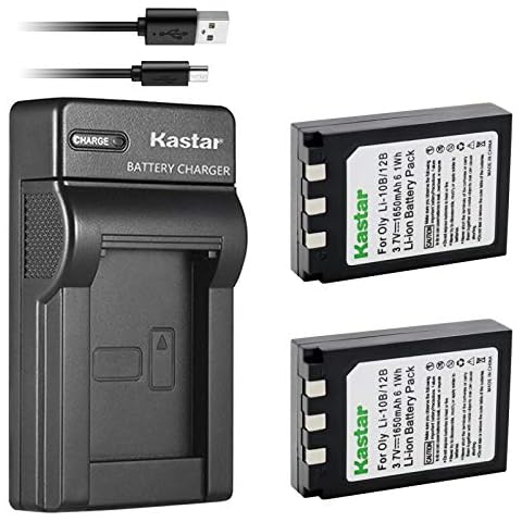 Kastar Battery & USB Charger for Olympus Cover