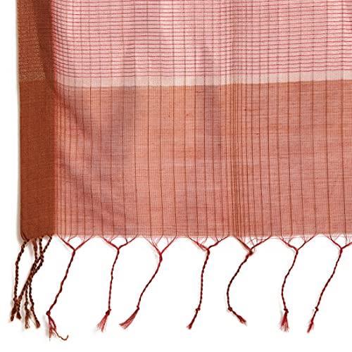 Image of Fabindia Cotton Silk Maheshwari Dupatta (Red-10715386)