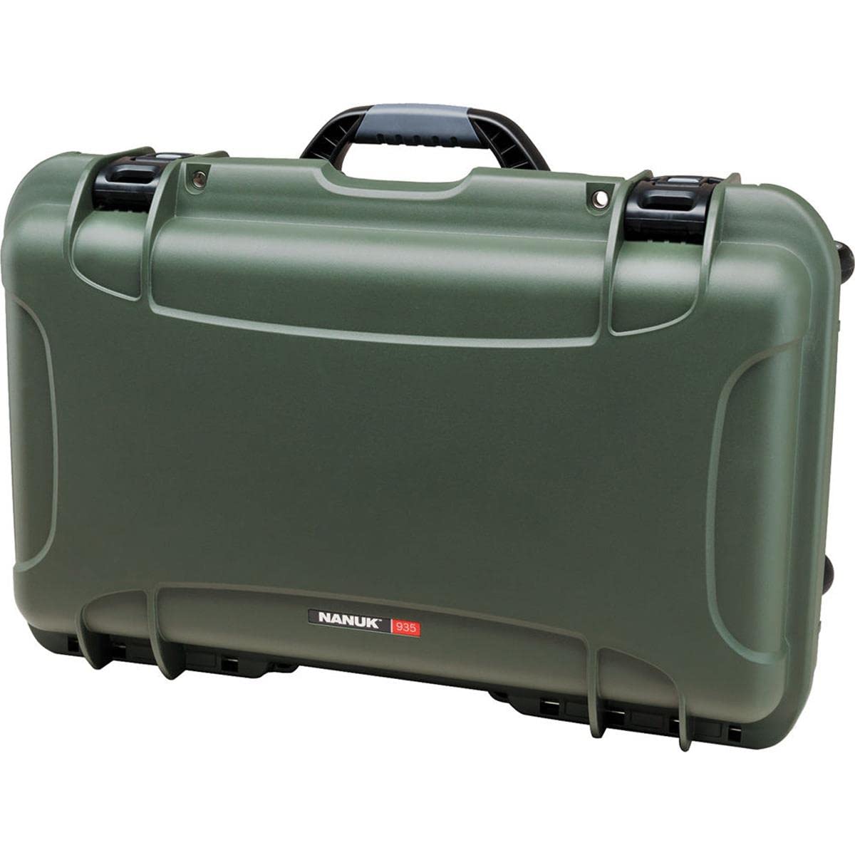 NANUK 935 - Valigia rigida e impermeabile per fotocamera, con divisori imbottiti (25,1 cm x 40,9 x 25,7 cm) (Verde Oliva)