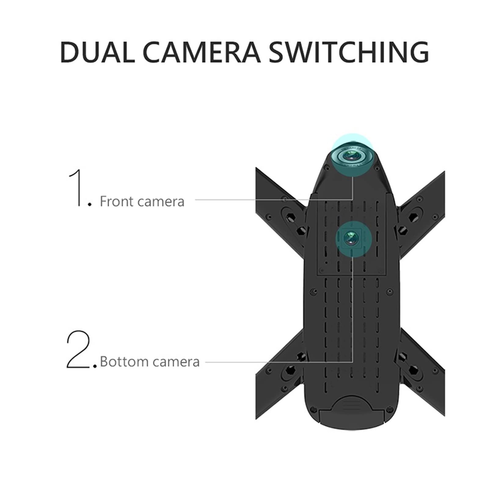 Dron Drone Drony z podwójną kamerą Drony 4K 1080P 720P 2.4G WiFi PFV Przepływ optyczny 20 minut Czas lotu Quadrocopter RC Dron Dron Drony (Kolor: 4K Biały 3Batt Rozmiar: 1) (4K 2Batt 1)