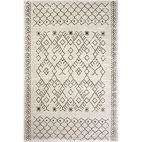 NETLINE HOME - Area Rugs for Living Room , Bedroom - Traditional Turkish Rugs - Oriental Moroccan Carpet - Cream Boho Rug - Classic- Oriental Design Rug - 160 X 230 CM Medium (JASMINE 1453) Cover