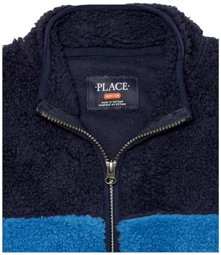 Image of The Children's Place boys Long Sleeve, Sherpa Lined, Zip-front Hoodie Sweatshirt