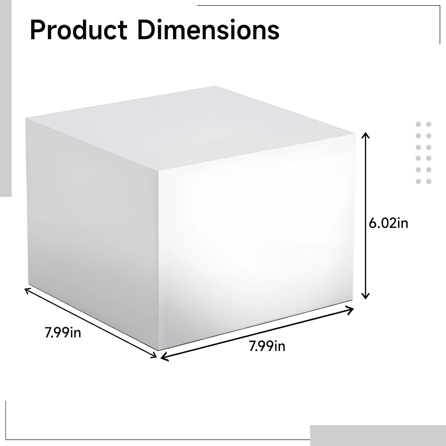 White Acrylic Display Risers Of 4 Pcs For Food & Dessert Table, Modern Multi-Layered Display Stands For Sweets, Cakes, Square Stands For Buffet, Wedding, Party