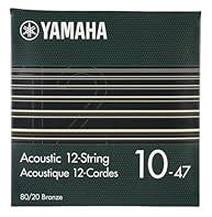 Yamaha guitar strings provide a comfortable feel, stable tuning, excellent durability, and a clear, powerful tone.Ideal for any guitars. Deep, bright tone with rich harmonics. Acoustic Guitar Strings – 12-String Light (010-047), 80/20 Bronze.