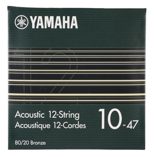 YAMAHA Cuerdas para guitarra acústica SA10-12 – 12 cuerdas (010-047), bronce 80/20