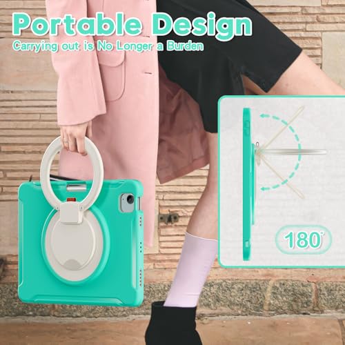 Funda para iPad Air 4 ideal para estudiar o trabajar desde la cafetería con soporte 7