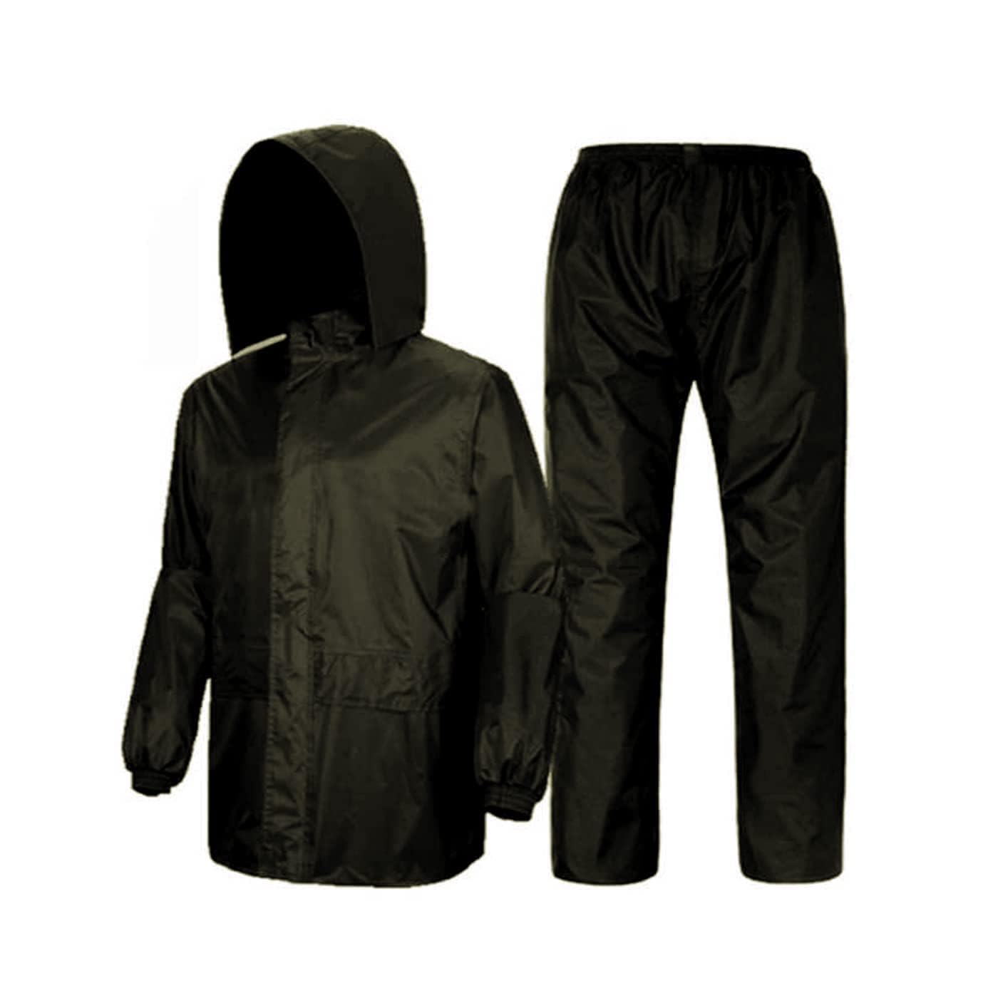 kavin Waterproof Rain Wear Jacket with Trouser Full Sleeves Rain Suit for Men and Women Pack of 1 (Black Colour, 2 XL)-picture-19