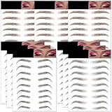 Eyebrow Tattoo Stickers 81 Pairs, 9 Sheets Eyebrow Temporary Tattoo Peel Off Sticker Waterproof 6D Hair-Like False Instant Transfer for Women, Girls | Natural Strokes, Shaping