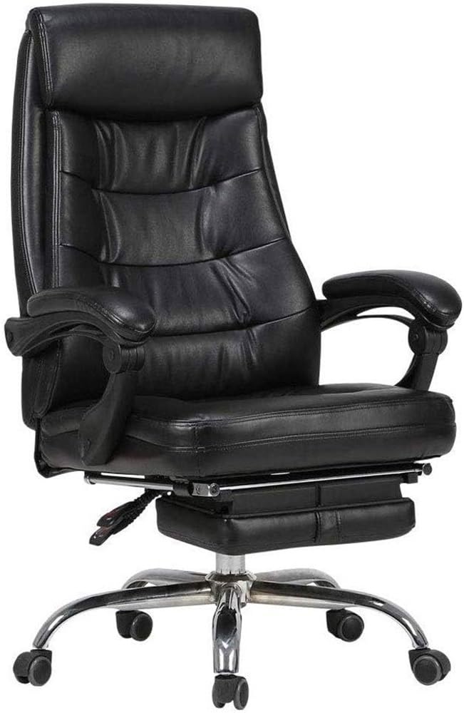 Ergonomiczne krzesło biurowe z regulowanymi podłokietnikami, skórzane krzesło biurkowe z funkcją nachylenia, łatwe do czyszczenia, nowoczesne krzesło obrotowe do domu, sali konferencyjnej i gabinetu