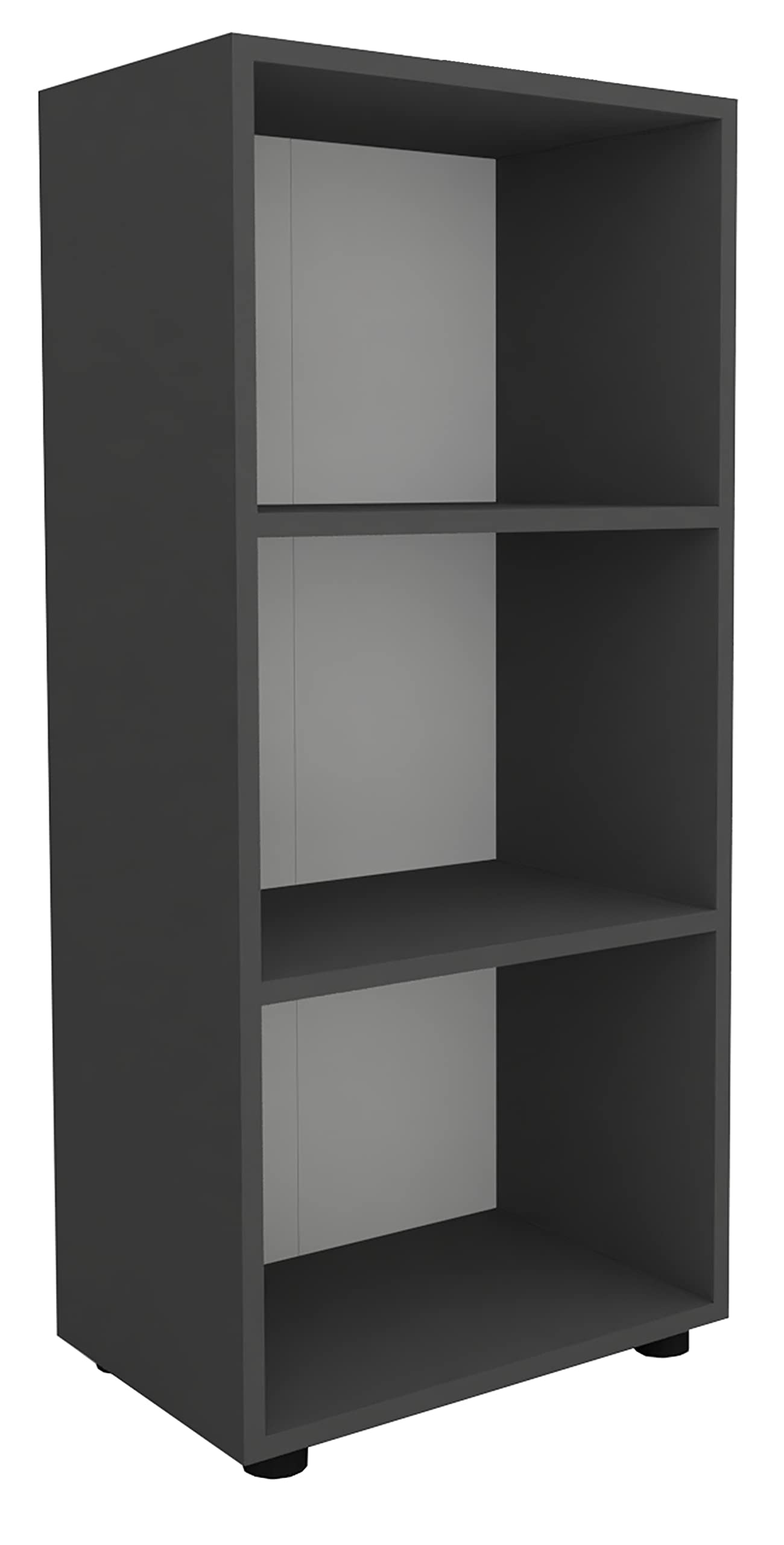 VCM Holzregal stehend | platzsparender Aktenschrank | Maße ca. H. 108 x B. 49 x T. 32 cm | Elegantes Regal | Büroregal – Ulas 3f
