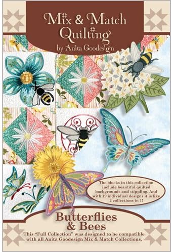 Anita Goodesign - Butterflies & Bees ~ Mix and Match Quilting ~ Embroidery Designs
