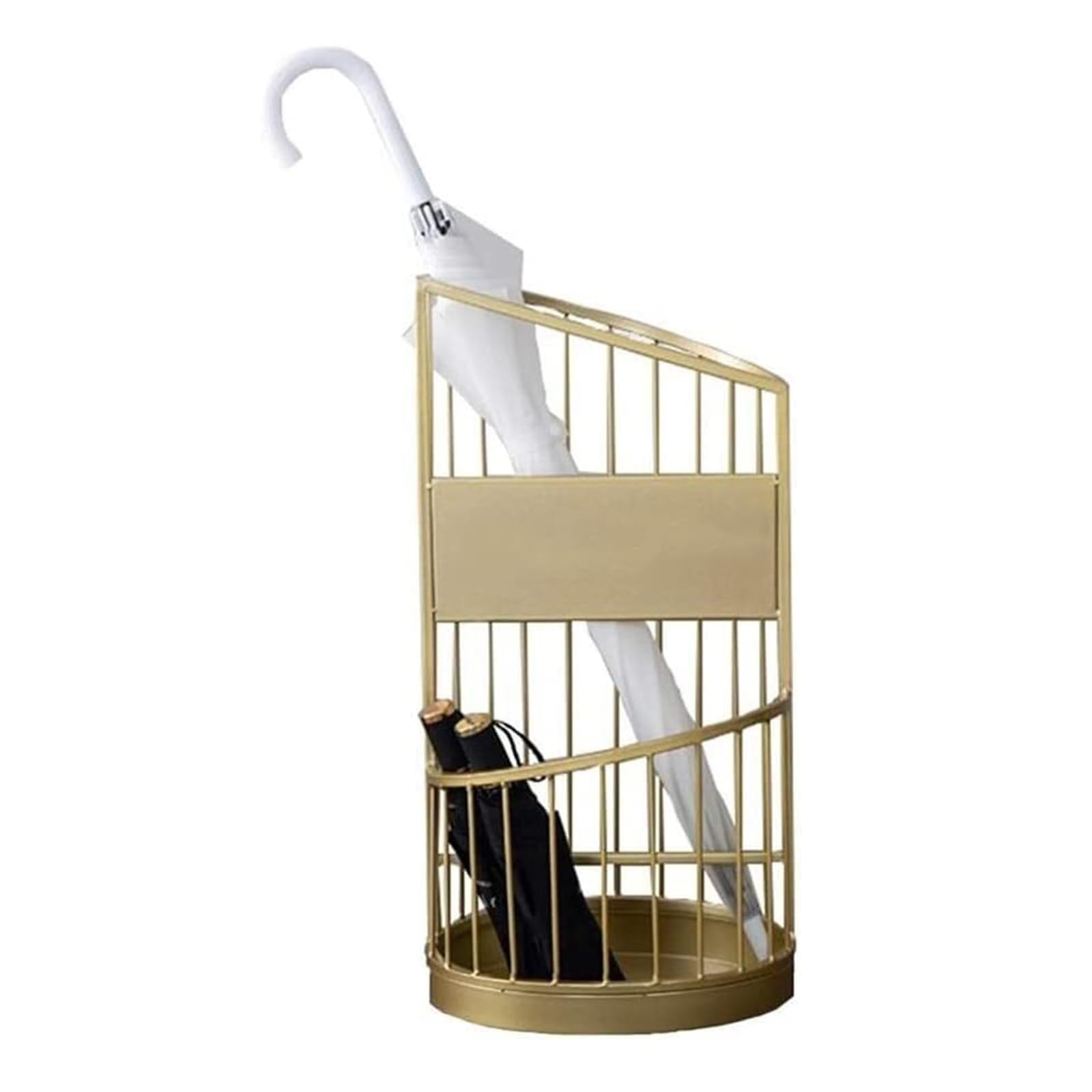 CHUOZI Metal Umbrella Holder, Free Standing Round Stand Storage Rack Bin Walking Sticks for Hotel Lobby Office Household
