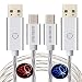 6FT Micro USB Cable, Android Charger Cable for Samsung, PS4, LG, Nexus, Kindle, Android Smartphones and More, momen Quick Charging Cable LED Visible Flowing Durable Lighting Cable Android (2 Packs)