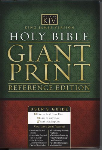 King James Version Nelson Holy Bible Giant Print Reference Edition ...