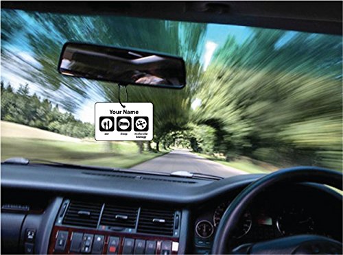 Deodorante per Auto Personalizzato Eat Sleep