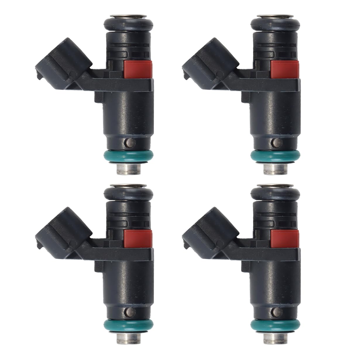 4 ugelli iniettori, Adatti per Polo 06-09 1.4 16 V, Polo 09-14 1.4, 036906031AG (Nero)