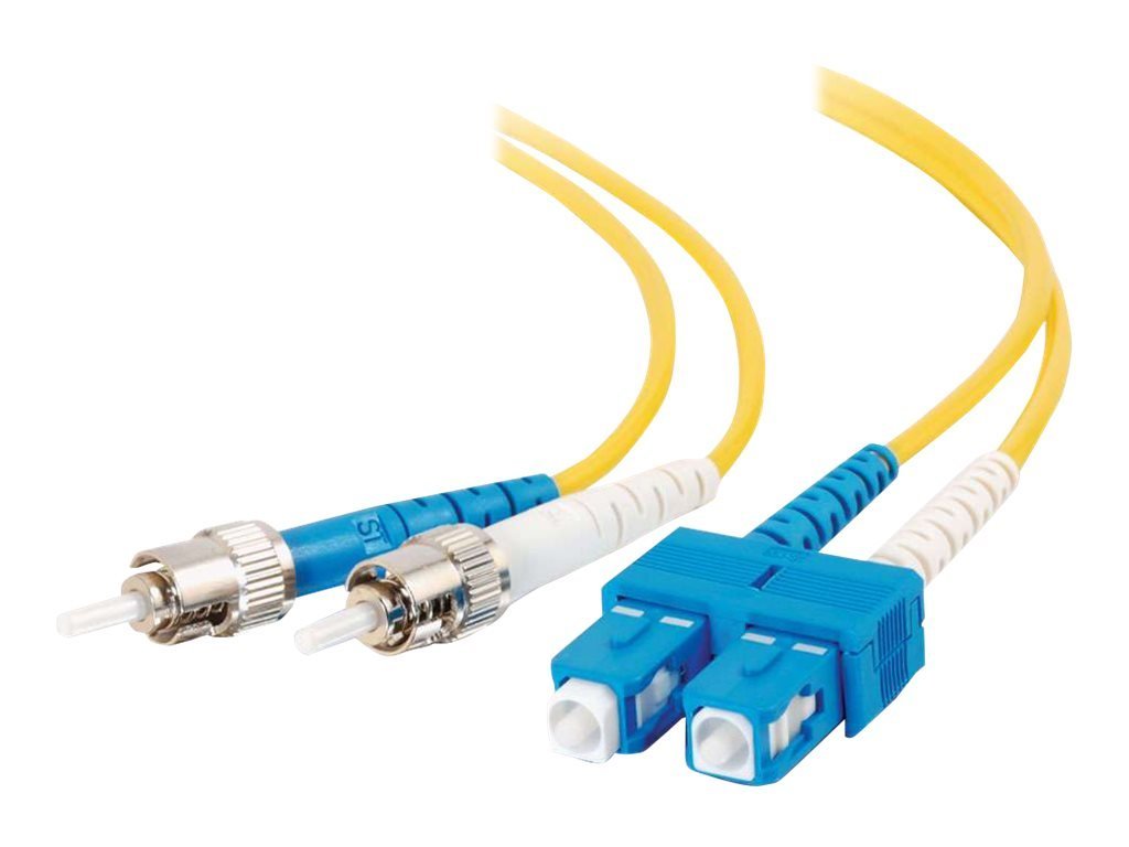 C2G St-St 9/125 OS1 Câble Fibre Optique Duplex monomode en PVC (LSZH) Jaune 2 m