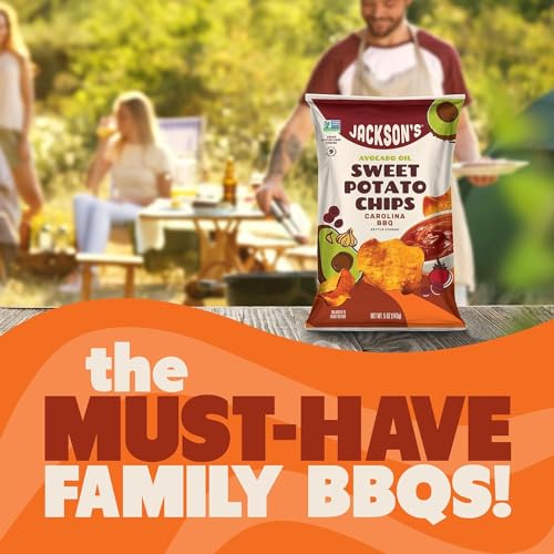 Image of Jackson's Sweet Potato Kettle Chips Avocado Oil Variety Pack made with Premium Oils (5 oz, Pack of 4) - Allergen-friendly, Gluten Free, Peanut Free, Vegan, Paleo Friendly - Shark Tank Product