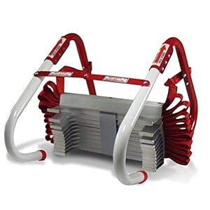 Kidde Fire Escape Ladder, 2-Story Rope Ladder, Extends to 13-Feet, Anti-Slip Rungs