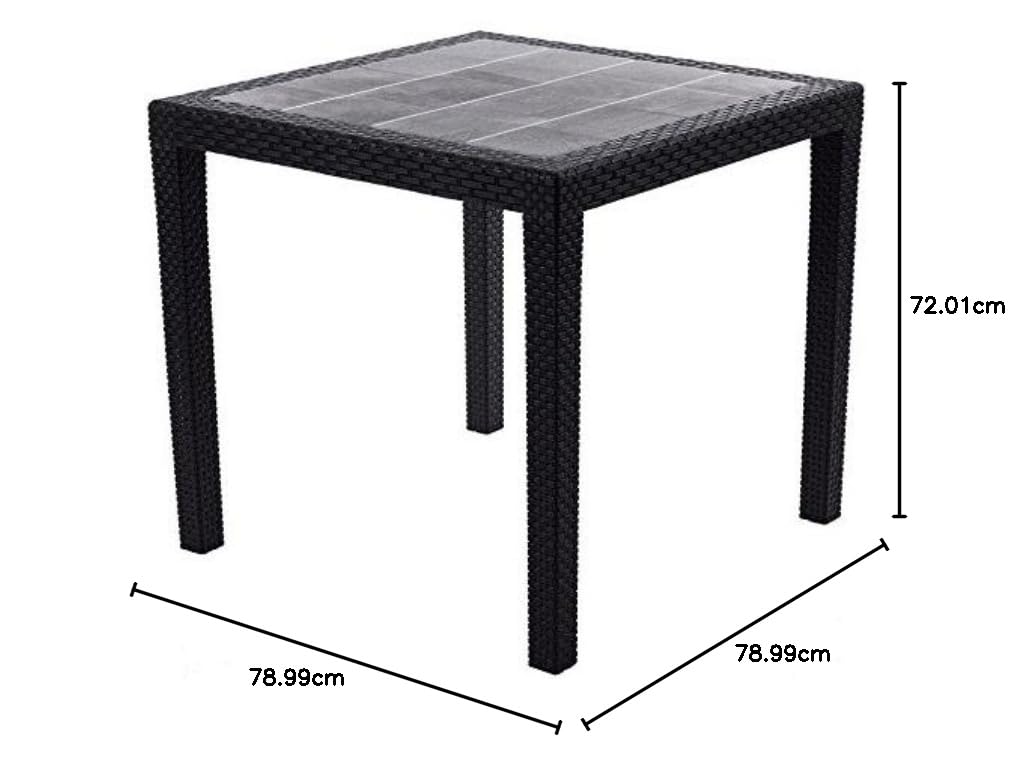 Progarden Tavolo King rattan 79x79 antracite